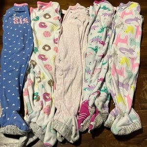 5 Carter fleece footie Jammie’s 18 months